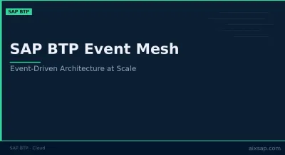 SAP BTP Event Mesh: Event-Driven Architecture at Scale